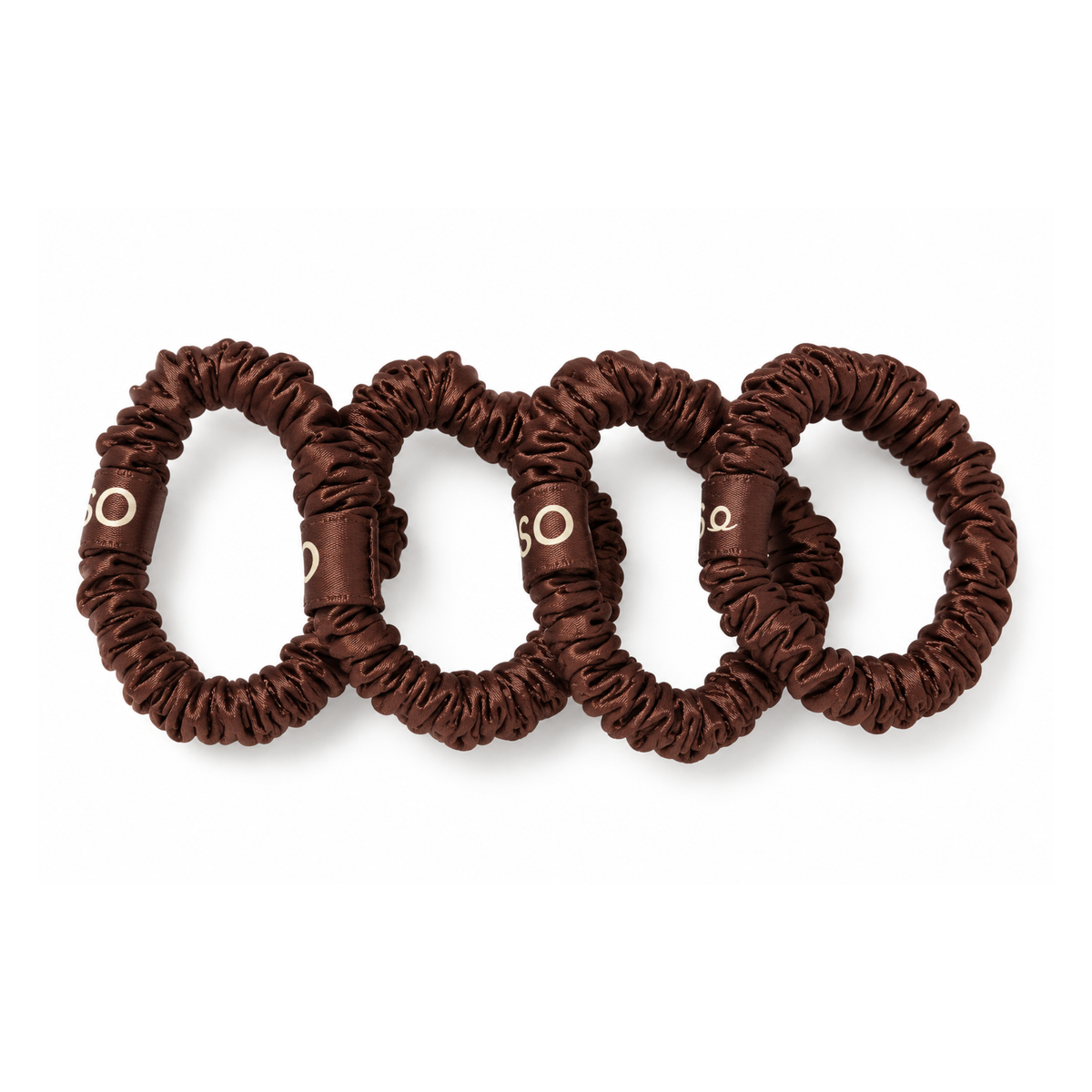 Slim Satin Scrunchies (Pack of 4)