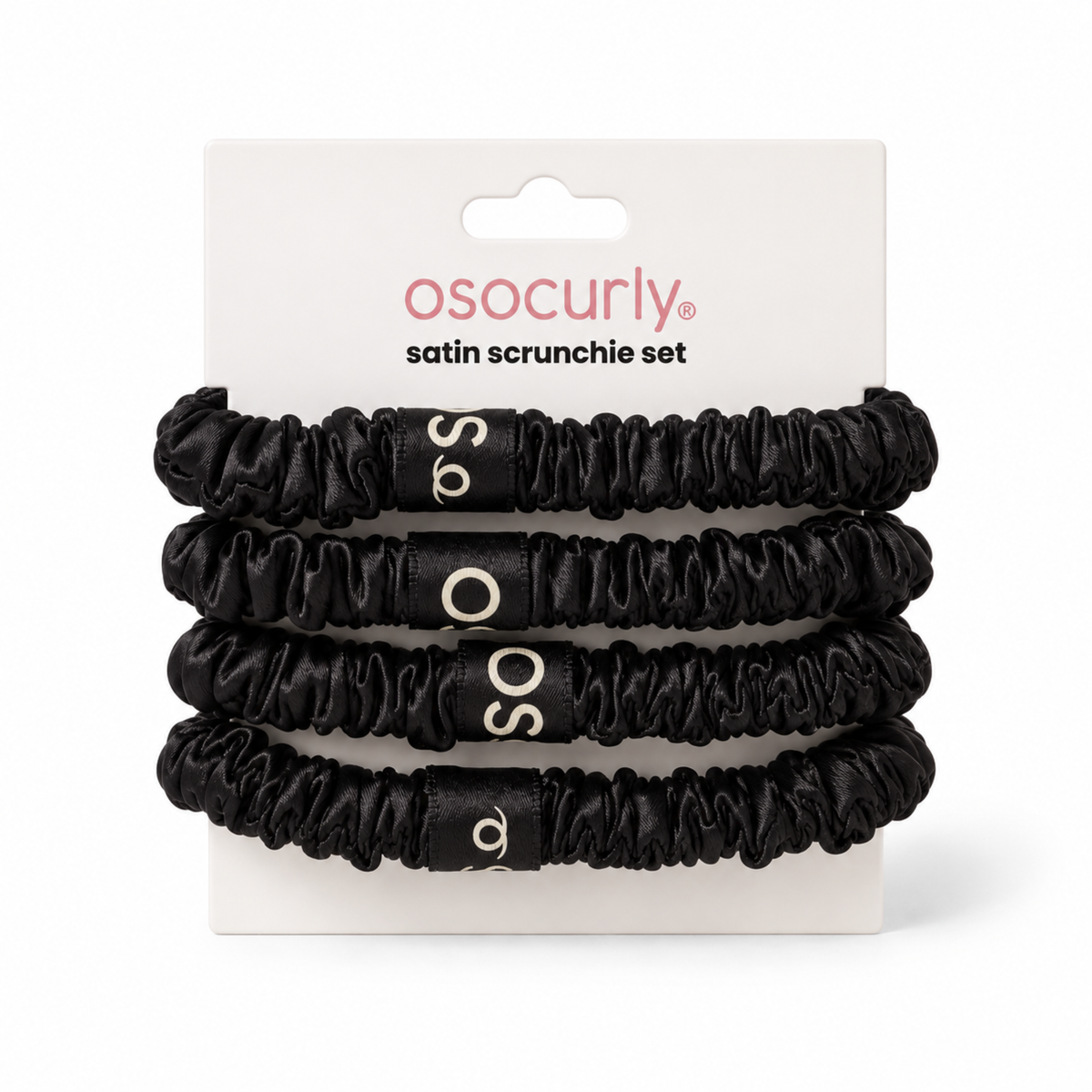 Slim Satin Scrunchies (Pack of 4)