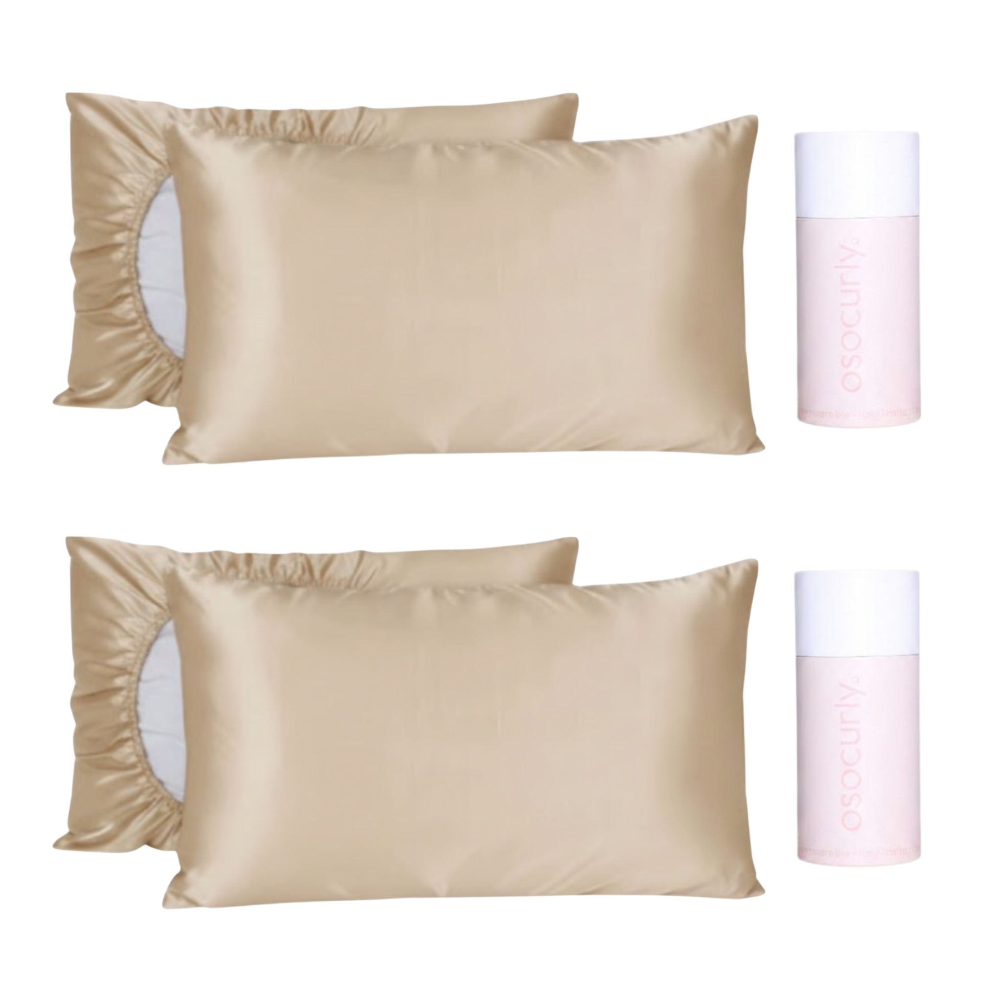 2x Reversible Satin Pillowcase Bundle