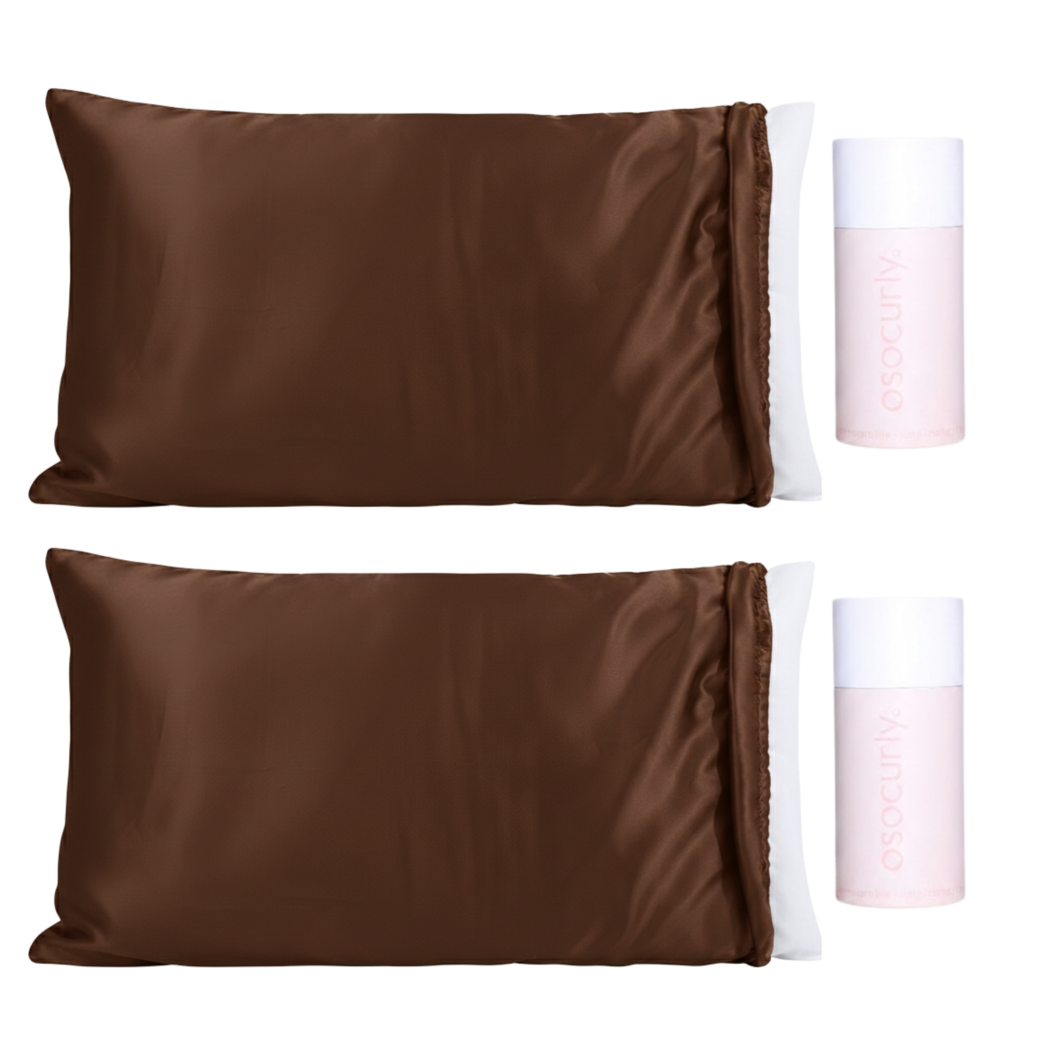 x2 Satin Pillowcase Bonnet Bundle