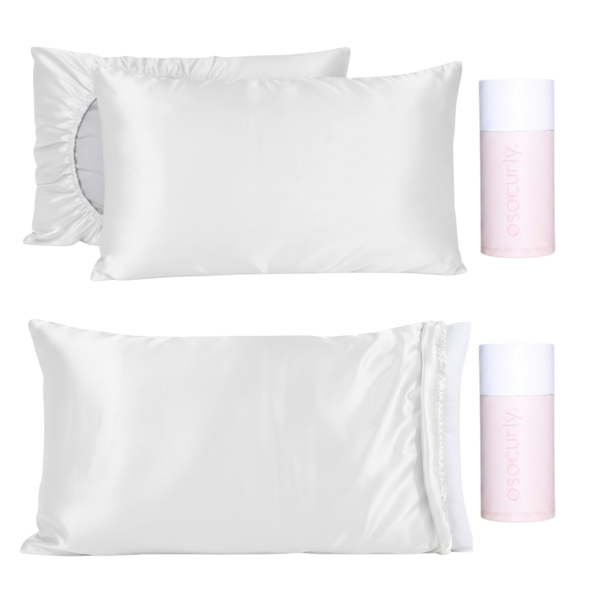Reversible Satin Pillowcase & Pillowcase Bonnet Bundle