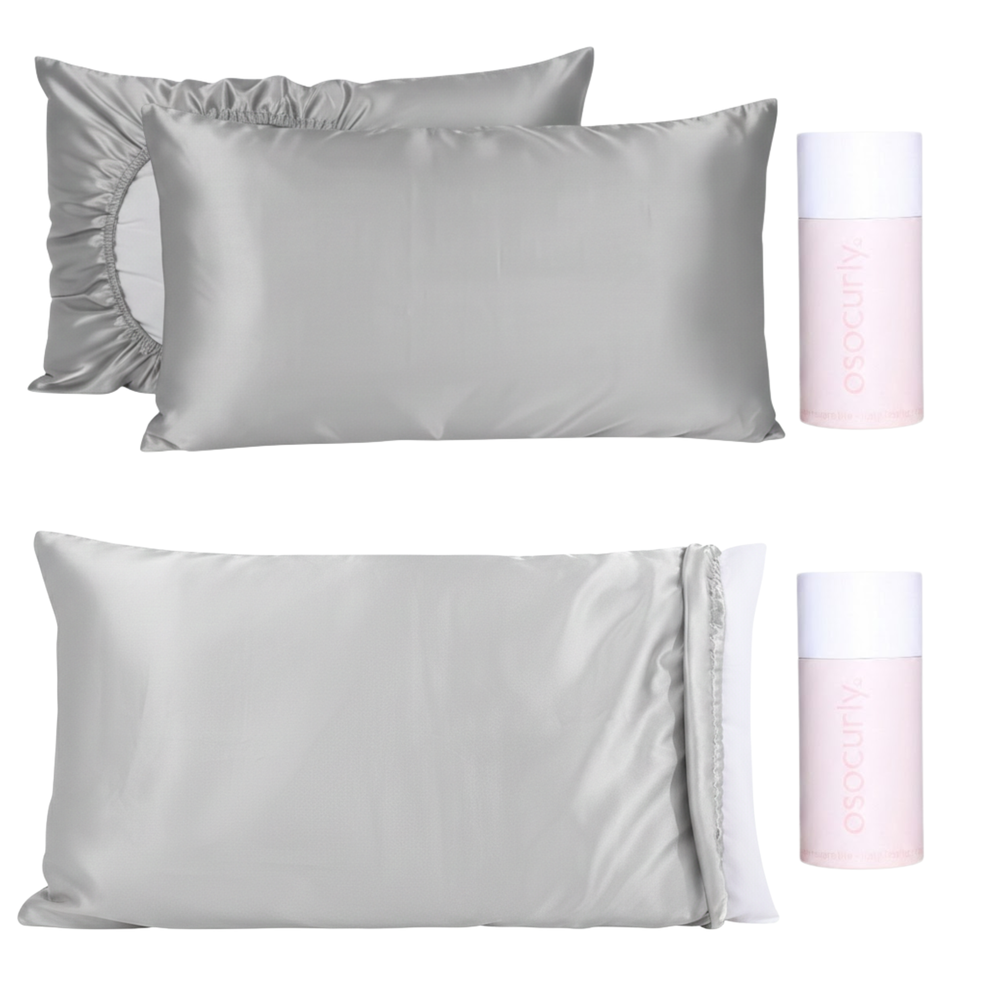 Reversible Satin Pillowcase & Pillowcase Bonnet Bundle