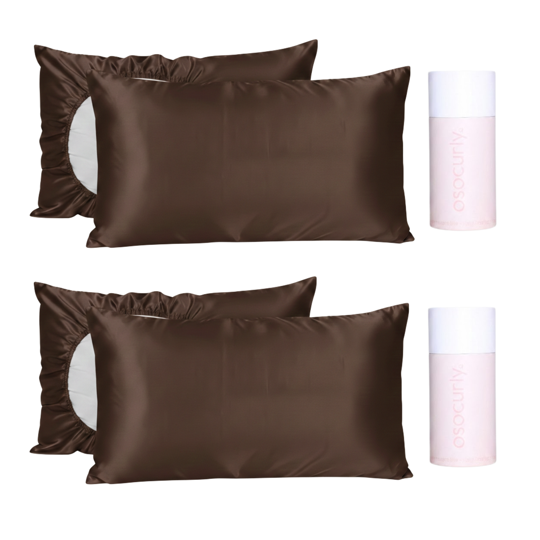 2x Reversible Satin Pillowcase Bundle