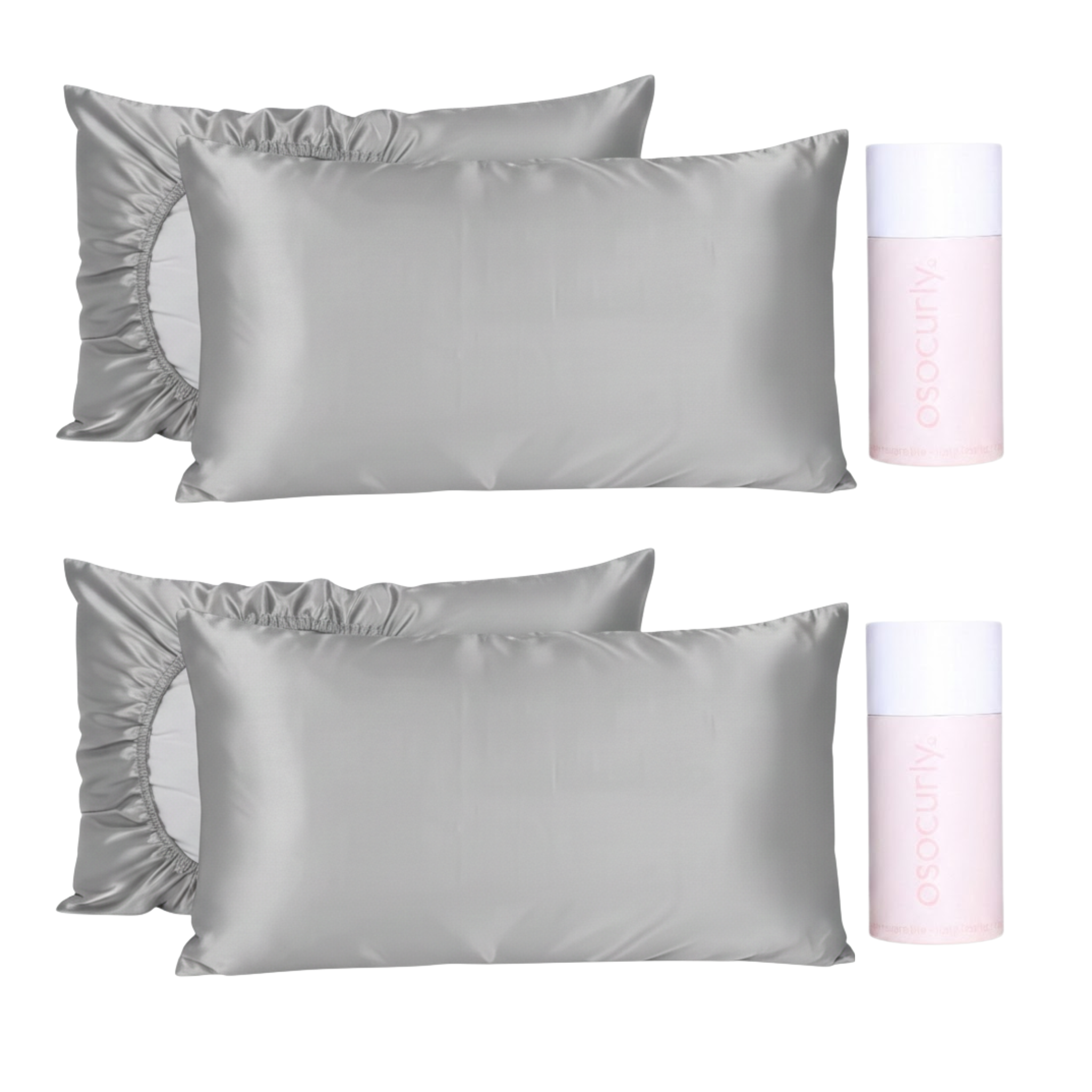 2x Reversible Satin Pillowcase Bundle
