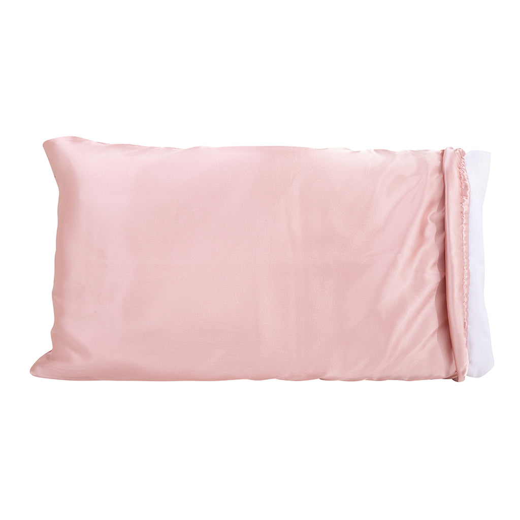 Pink o so curly satin pillowcase bonnet